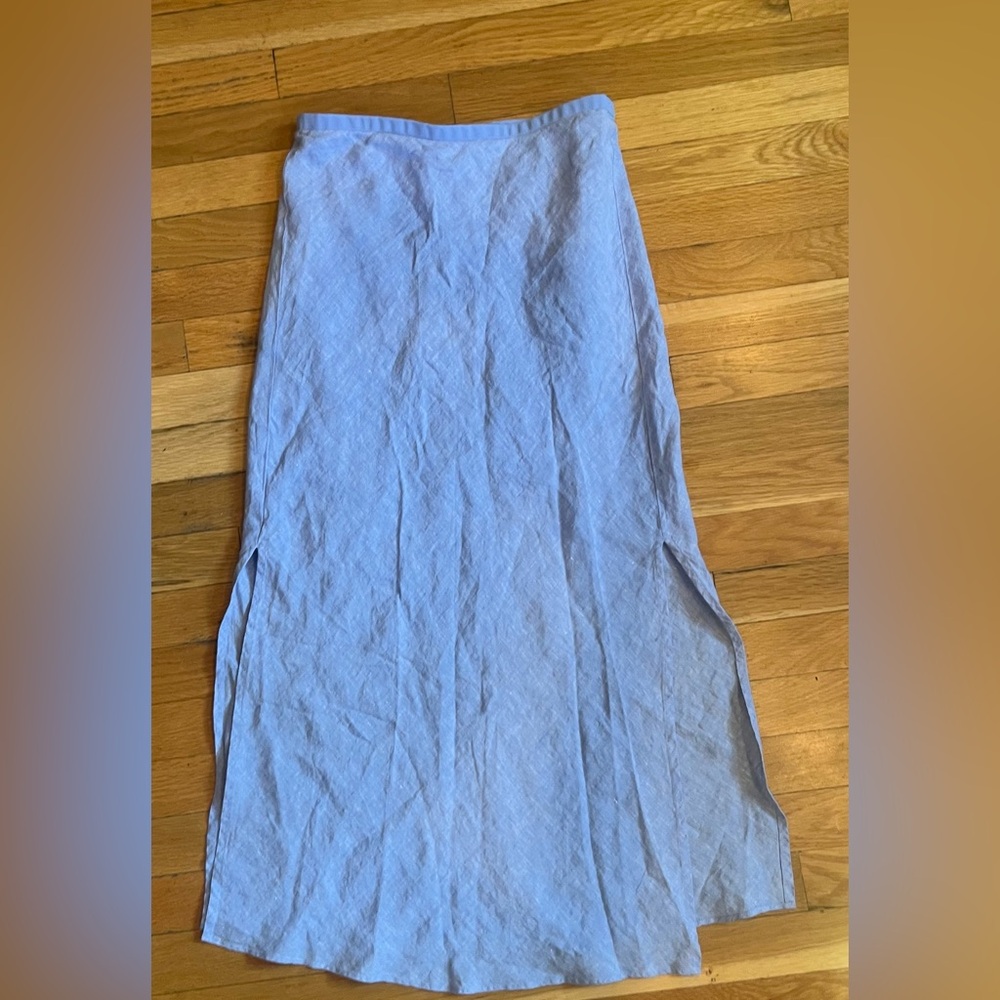 J. Crew Light Blue Midi Skirt - Picture 2 of 9